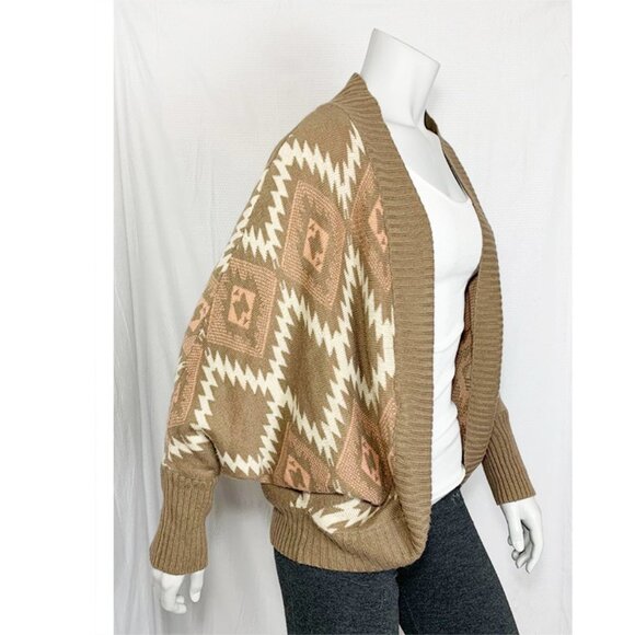 TOBI Graphic southwestern diamond print intarsia cardigan - Picture 3 of 7